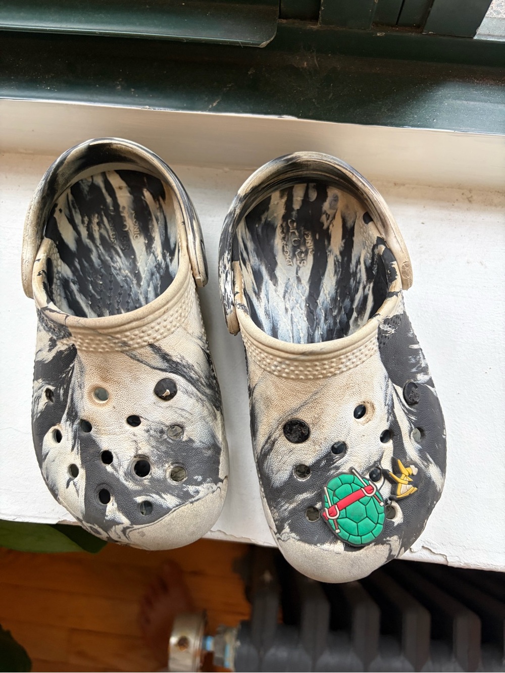 Cute marbled crocs